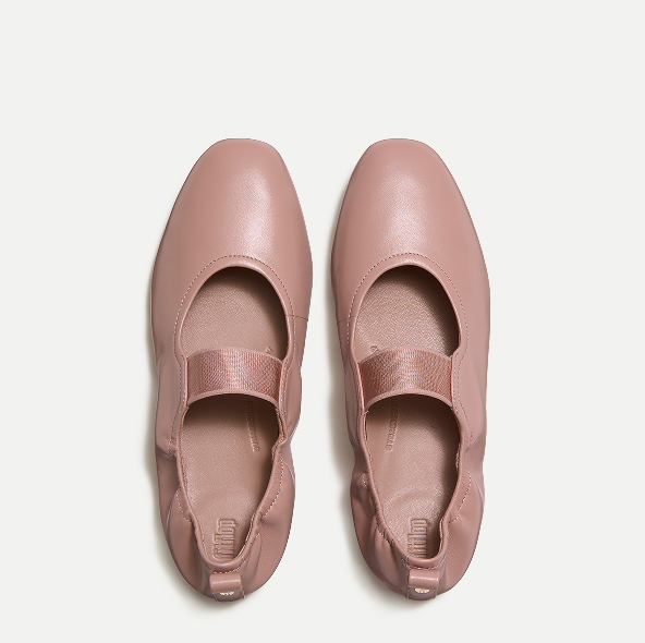DELICATO Poise Leather Mary Janes - Blush