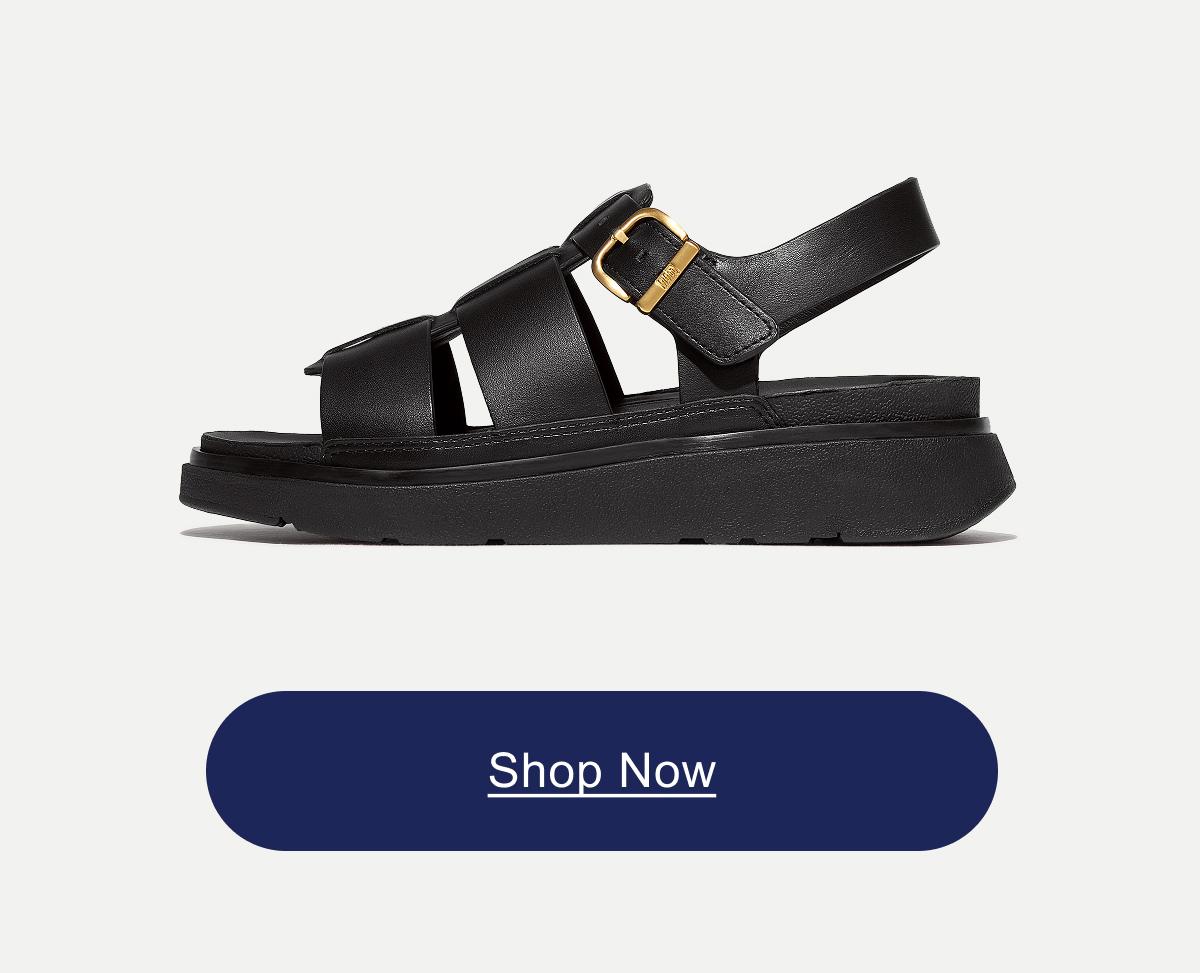 GEN-FF Leather Fisherman Sandals All Black