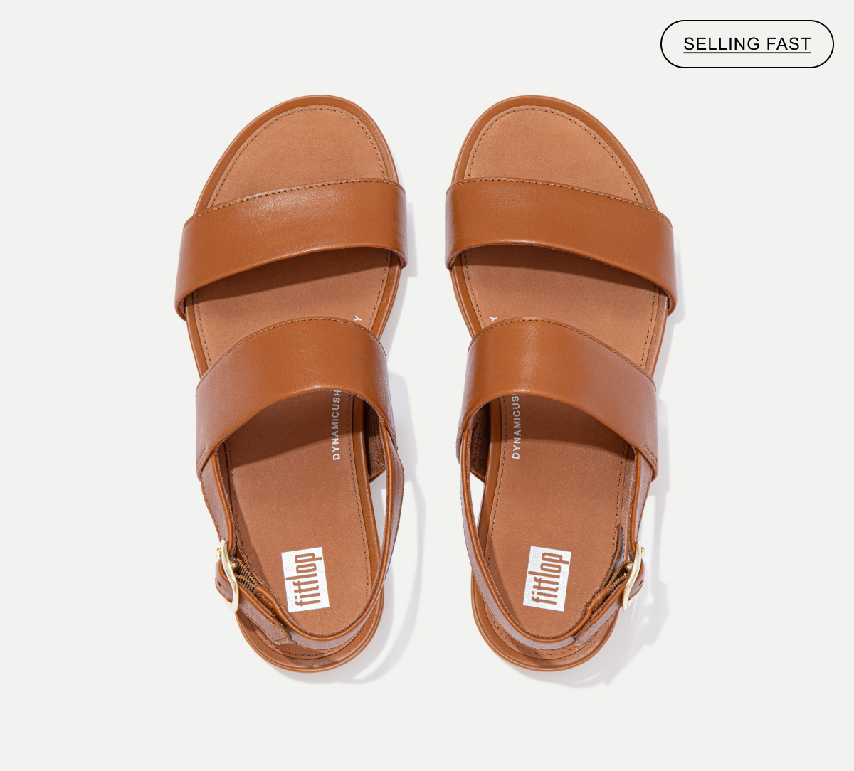GRACIE Leather Back-Strap Sandals - Tan