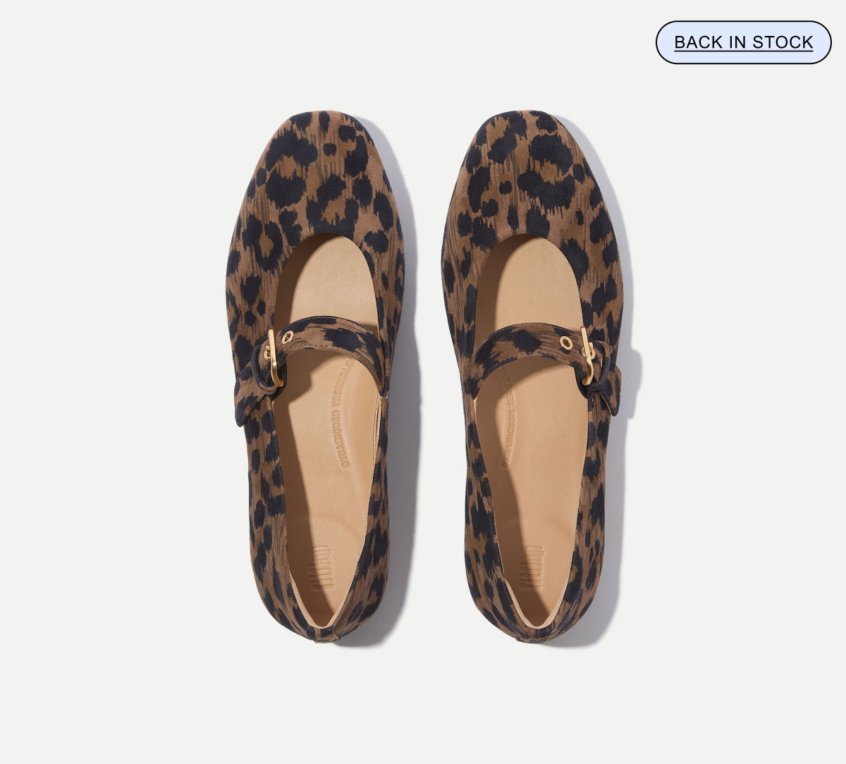 DELICATO Leopard Suede Mary Janes