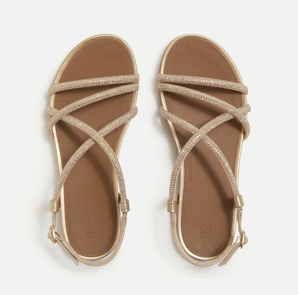 GRACIE Crystal Strappy Back-Strap Sandals
