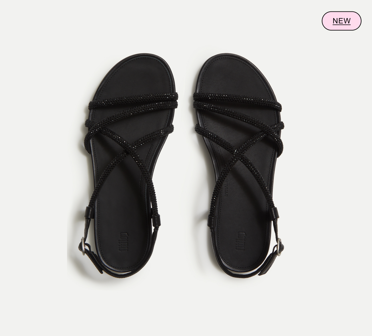 GRACIE Crystal Strappy Back-Strap Sandals