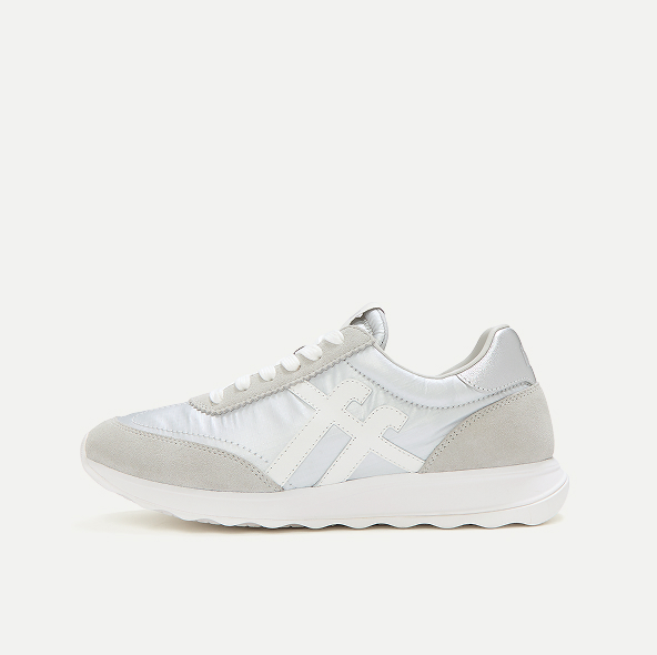 RETRO-Q Metallic-Fabric/Suede Sneakers