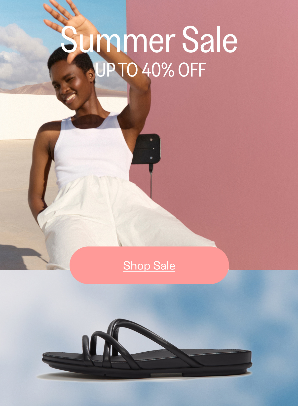 GRACIE STRAPPY SLIDES - BLACK