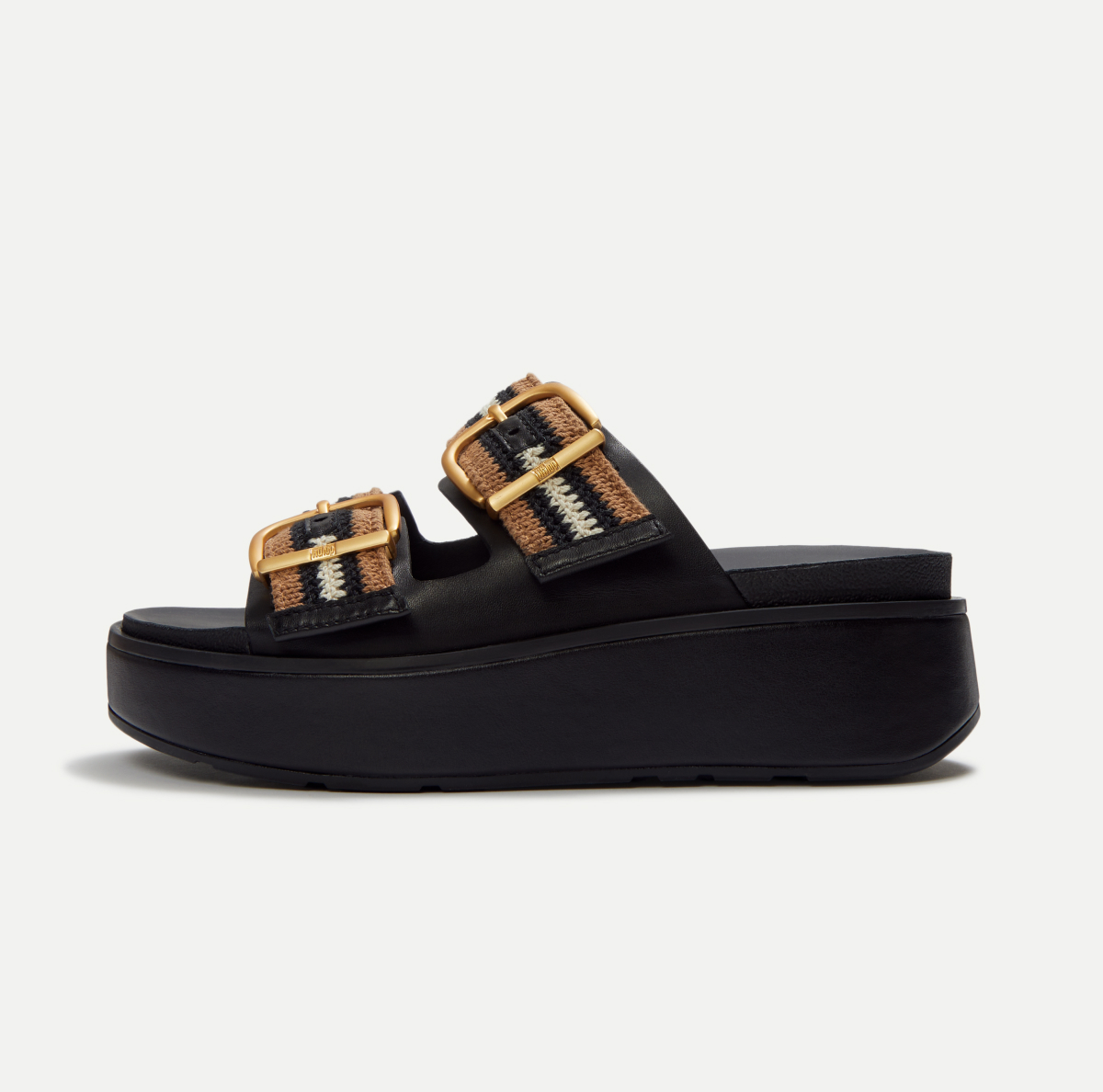 GEN-FF Max Buckle Stripe-Webbing Two-Bar Slides