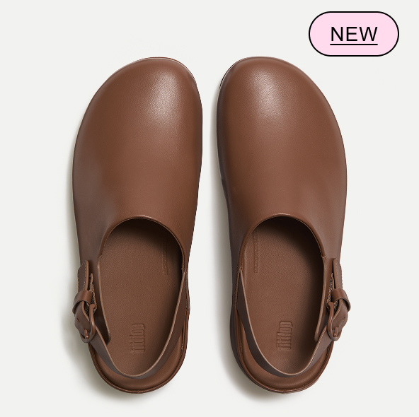 SHUV Leather Back-Strap Mules - Tan