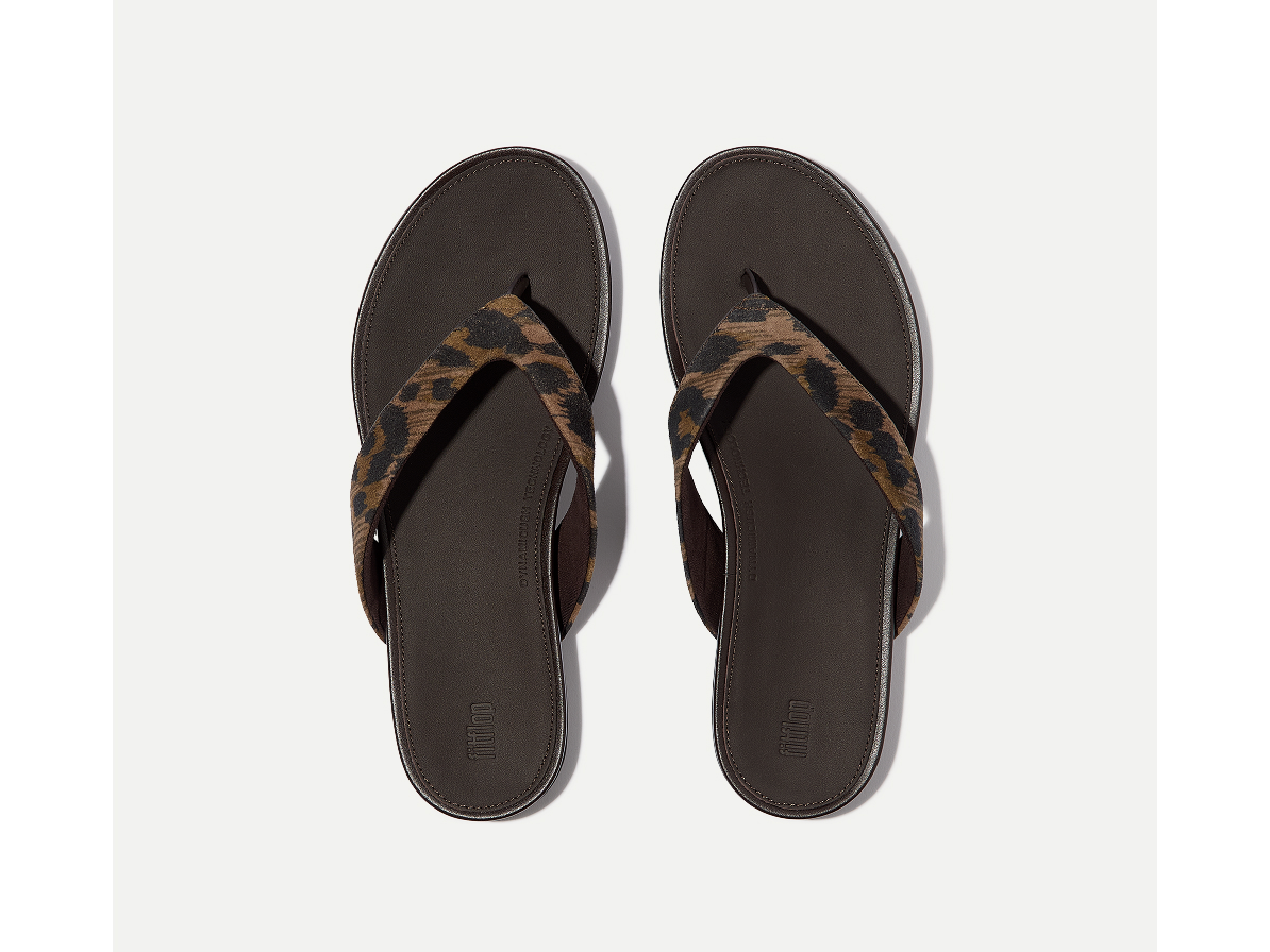GRACIE Leopard Suede Flip-Flops Image