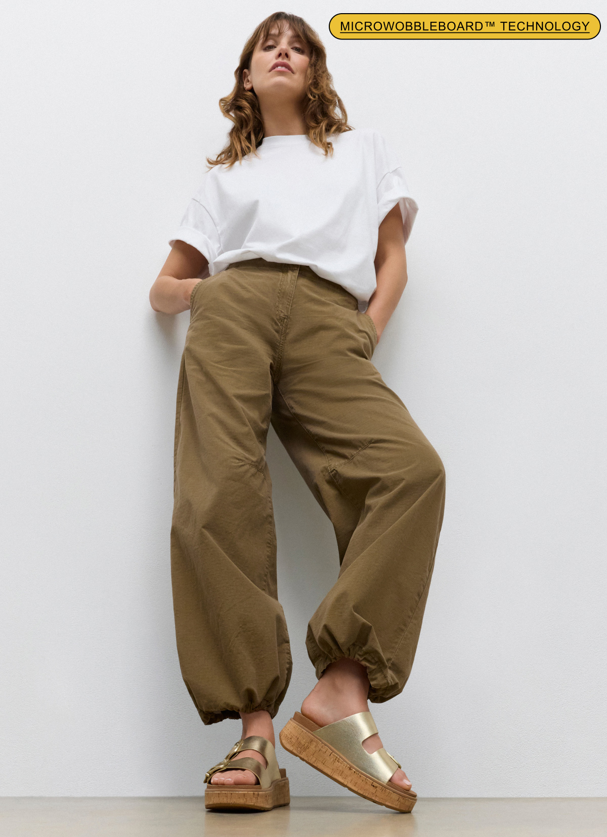 GEN-FF Max Buckle Metallic-Leather/Cork Two-Bar Slides