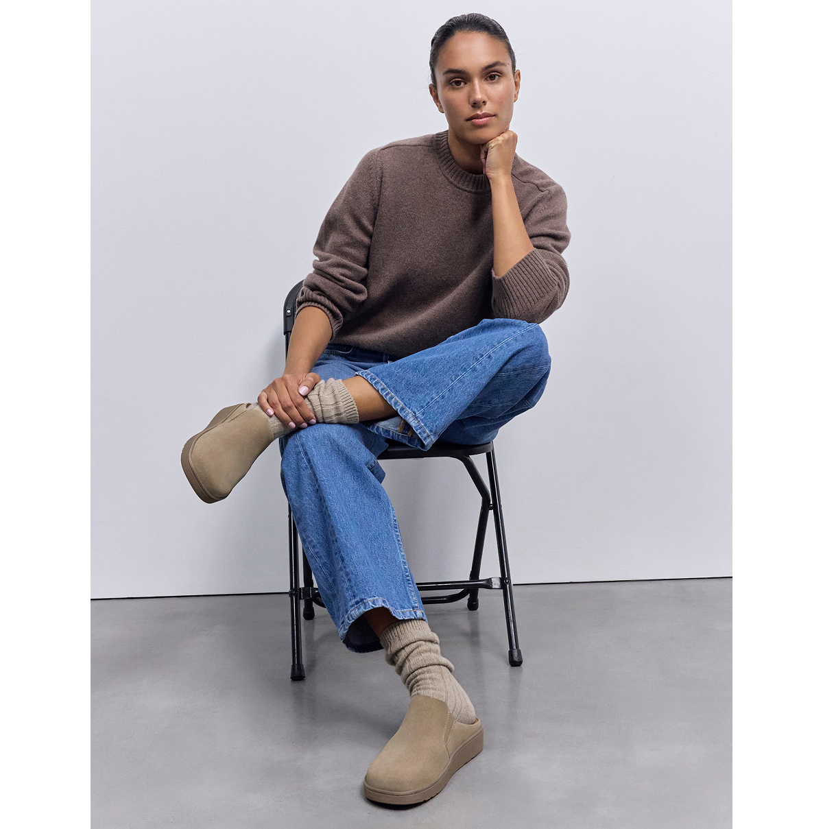 GEN-FF Suede Mules Taupe Image