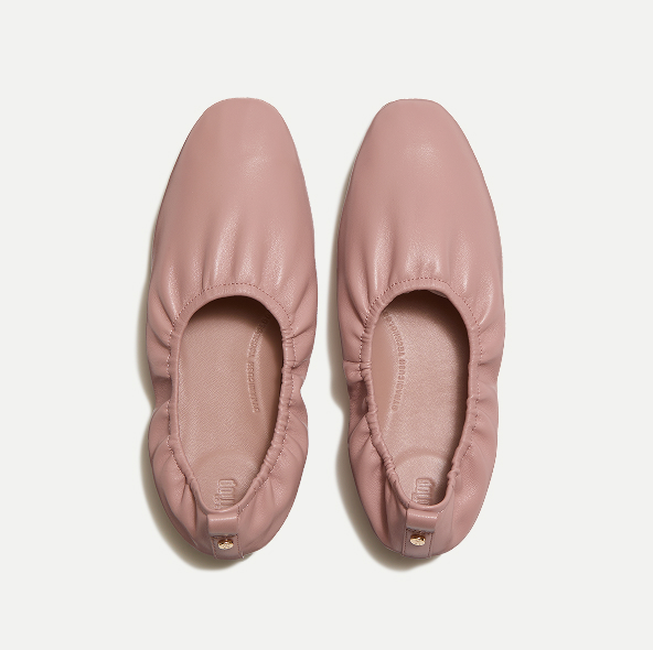 DELICATO Poise Leather Ballerinas Blush