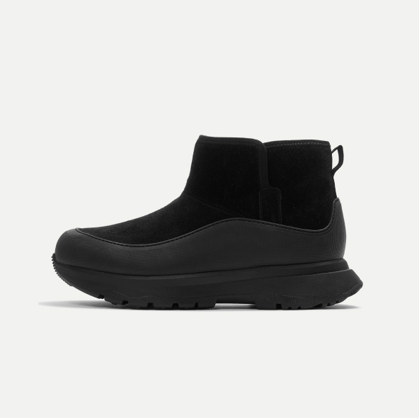 NEO-D-HYKER Warm Suede Pull-On Walking Boots All Black Image