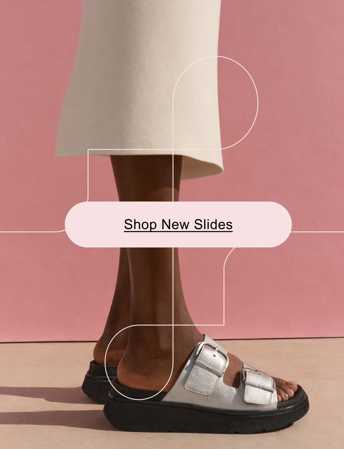 GEN-FF Buckle Two-Bar Suede Slides Hero