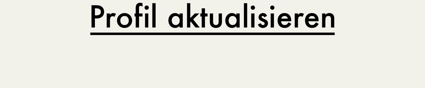 Profil aktualisieren