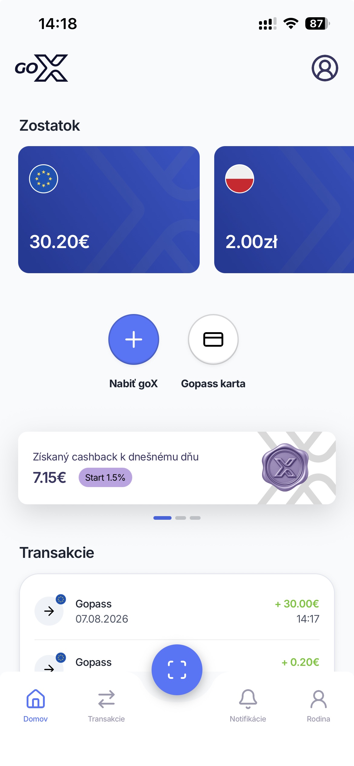 goX wallet