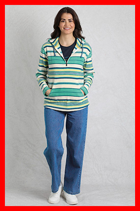 Lana 1/4 Zip Microfleece Hoodie Aqua Marine