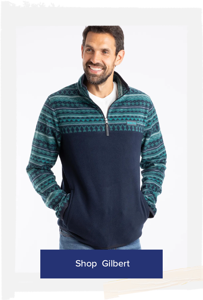 Gilbert 1/4 Zip Printed Micro Fleece