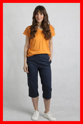 Anyar 3/4 Length Ripstop Trousers Navy
