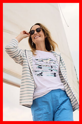 Beach Run Organic Cotton Graphic T-Shirt White