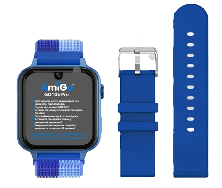 Смарт-годинник для дітей AmiGo GO10S Pro WIFI AMG-GO10S-BL 