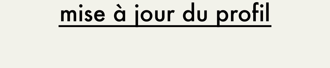 mise à jour du profil