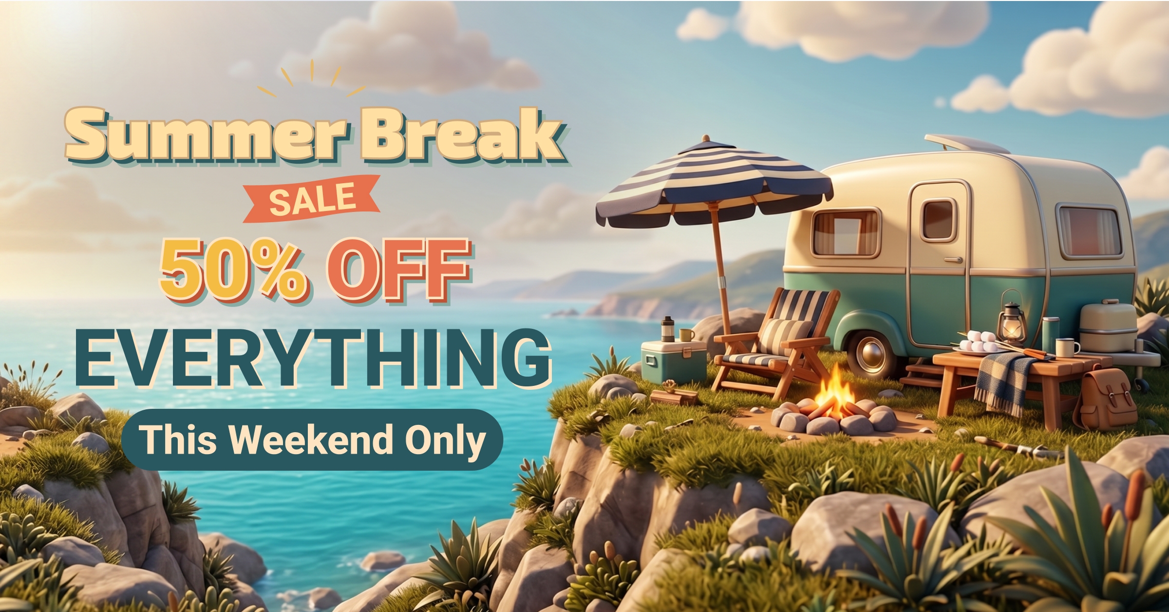 Summer Break Sale. 50% Off everything. Click to visit the WildTangent Website. 