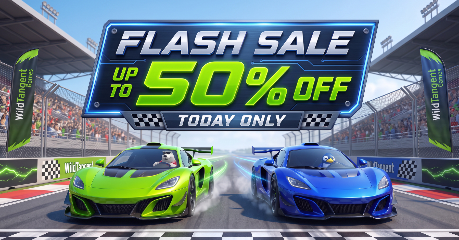 Flash Sale: Save 50% this Saturday. Click to visit the WildTangent Website. 