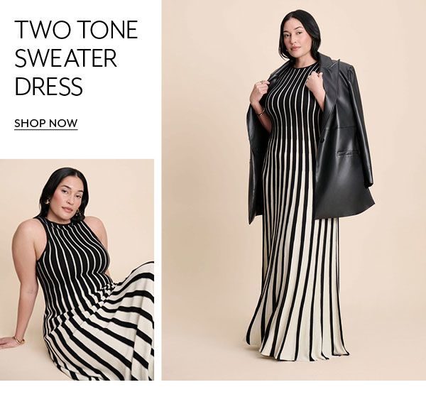 Shop Two Tone Sweater Dress