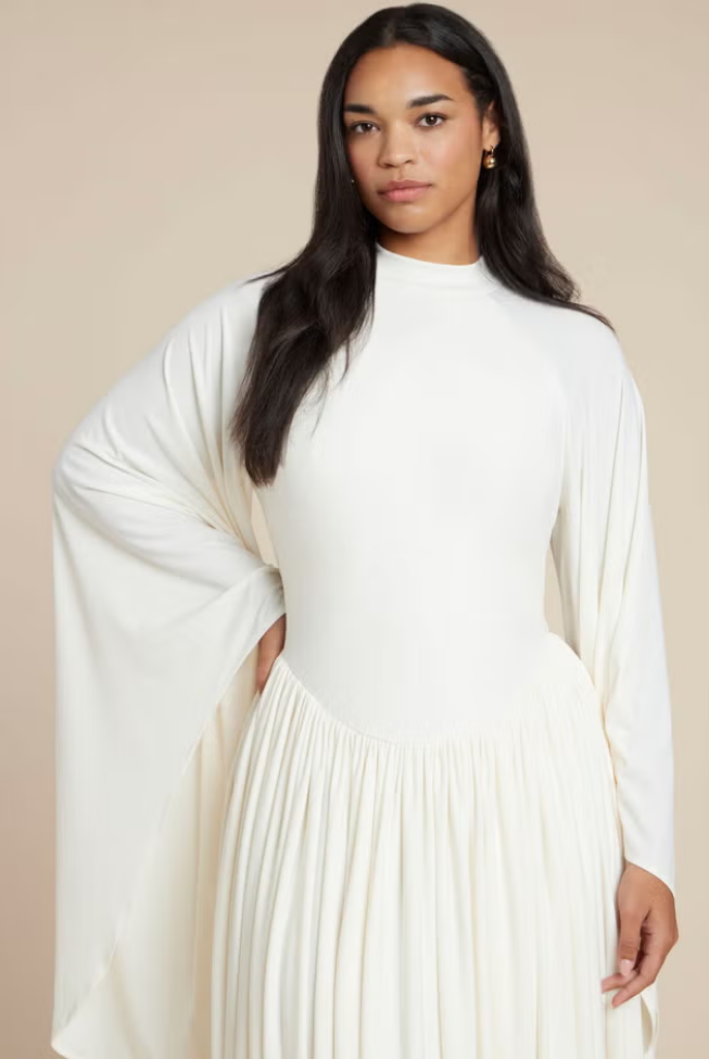Shop Cap Sleeve Draped Dress