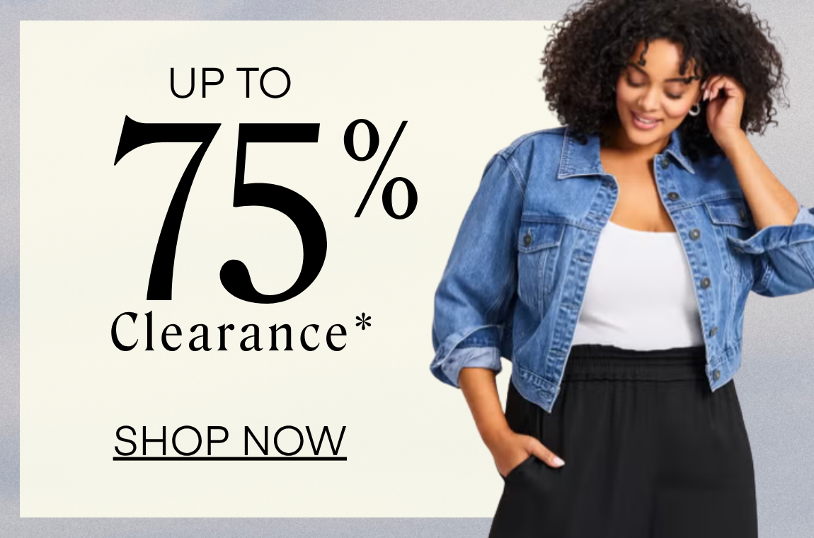 Up To 75% Off Clearance