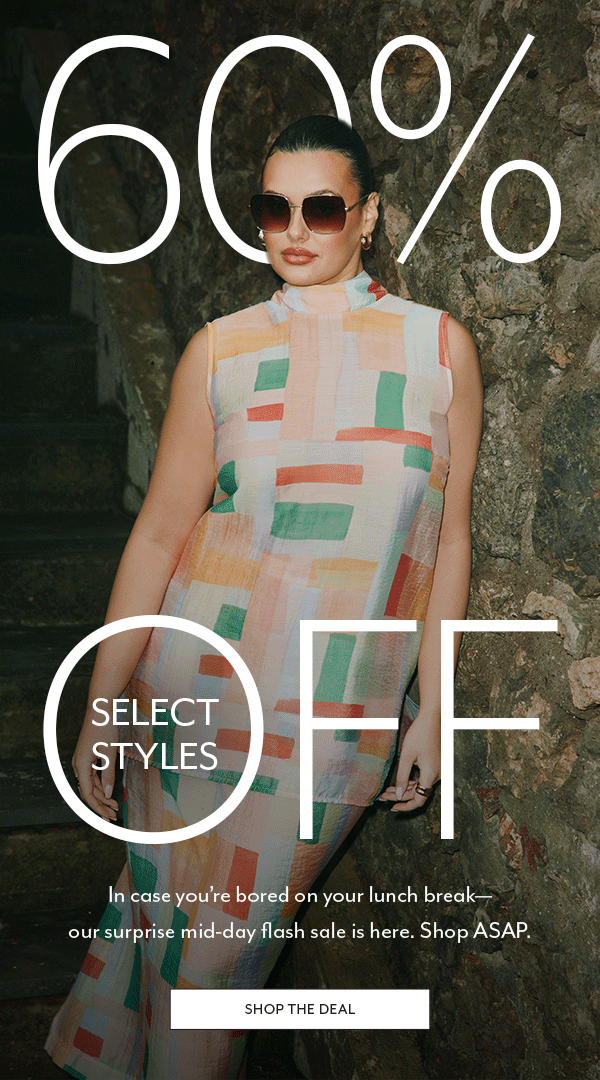 Shop 60% Off Select Styles