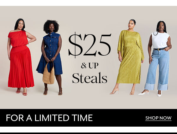 Shop Now - $25 & Up Steals