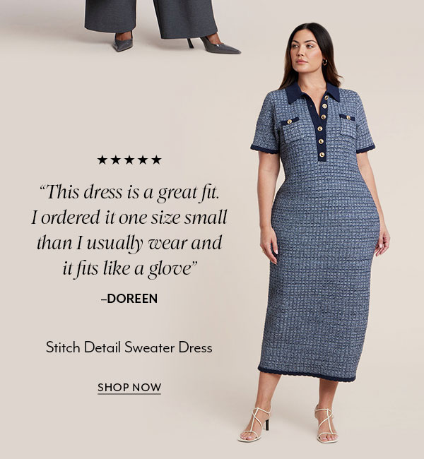 Stitch Detail Sweater Dress