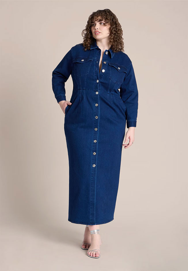 Denim Fitted Dress
