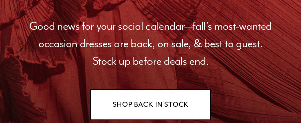 Shop Back in Stock