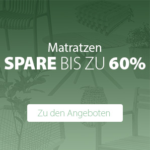 Spare bis zu 60% auf asugewählte Matratzen