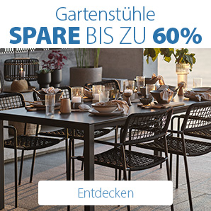 Spare bis zu 60% auf Gartenstühle