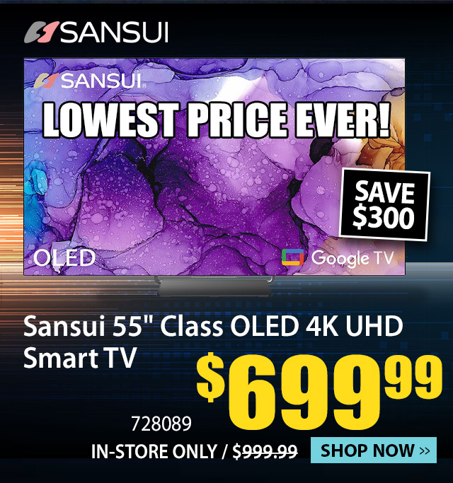 Sansui S55VOUG 55 in Class 4K Ultra HD Smart OLED TV - Shop now