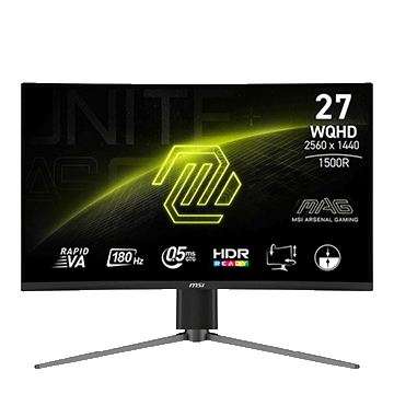 MSI MAG 27CQ6PF 27 2K WQHD (2560 x 1440) 180Hz Curved Screen Gaming Monitor