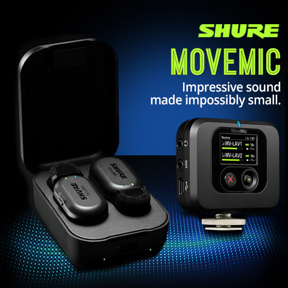 Shure MoveMic Two Channel Wireless Lavalier Microphone System with Receiver