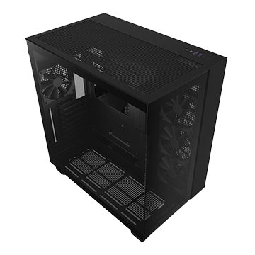 NZXT H9 Flow Tempered Glass ATX Mid-Tower Computer Case