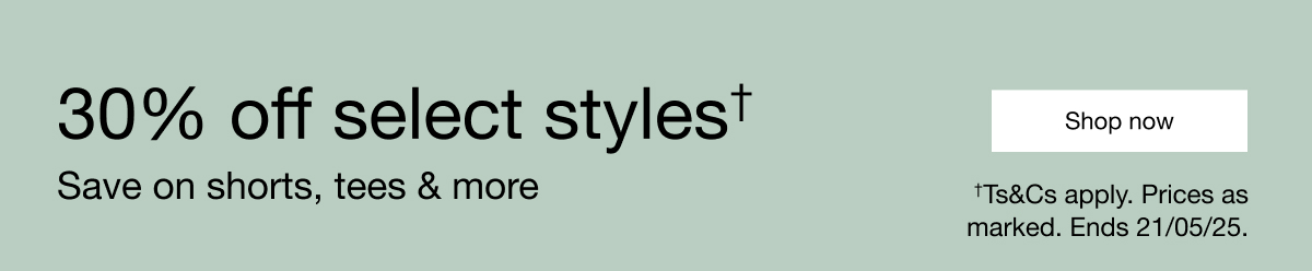 The Summer Essentials Event 30% off select styles