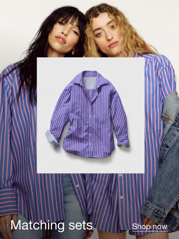 Gap Summer: Stripes co ord shirt and shorts and striped co ord crop top and skirt