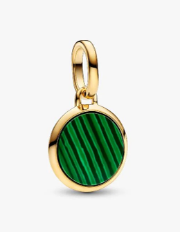 Green Hamsa Hand Mini Dangle Charm