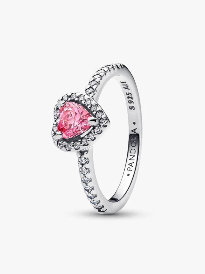 Elevated Pink Heart Stud Earrings