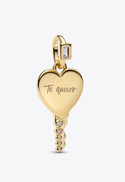 Engravable Heart Key Pendant