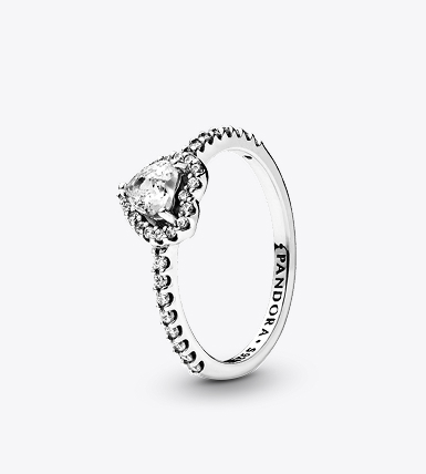 Bague Cœur Surélevé Argent Massif