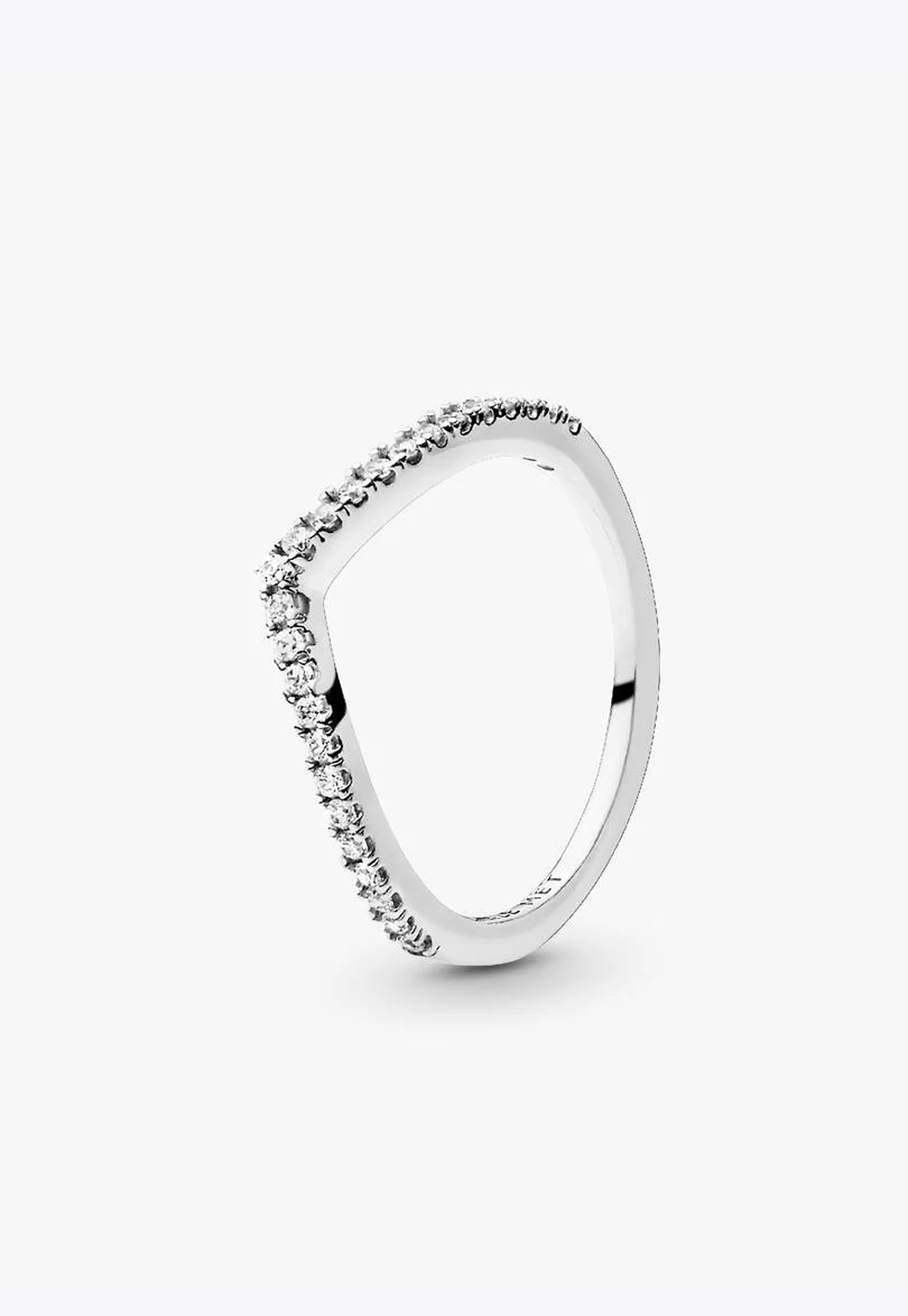 Elevated White Heart Ring