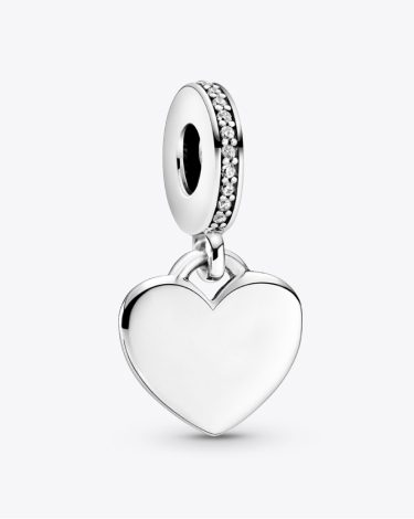 Engravable Heart Tag Dangle Charm