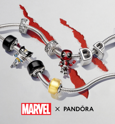 Deadpool and Wolverine from Marvel x Pandora