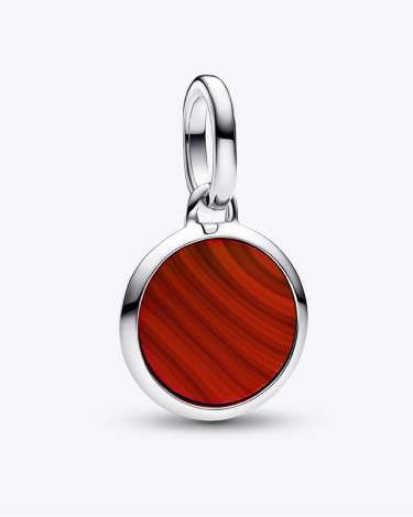 Red Murano Glass Engravable Mini Medallion Charm